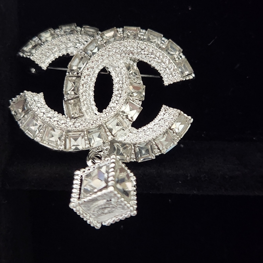 Inspired Fashion Clear Crystal Rhinestone Brooch(Silver)
